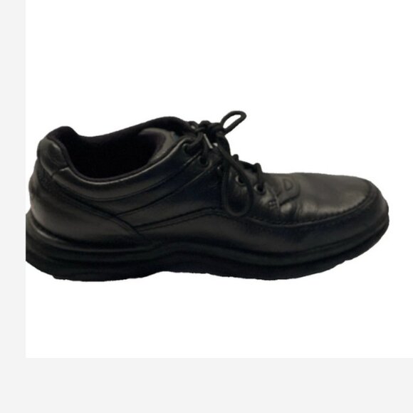 Rockport Leather Walking Shoes Comfort Men's Size 8.5 Black 1" Heel Lace Up - Picture 3 of 6